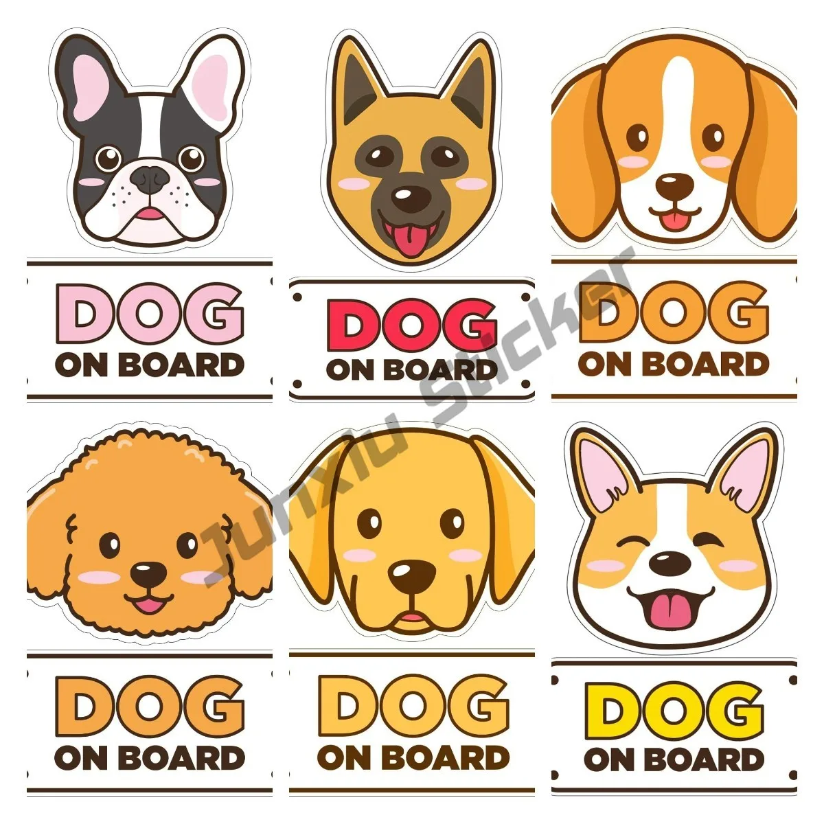 Laptop Accessories Online - Dog on Board Car Sticker Bumper