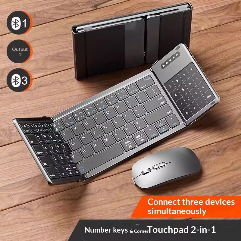 Laptop Accessories Combo - Mengzu Tri Fold Wireless Bluetooth Keyboard