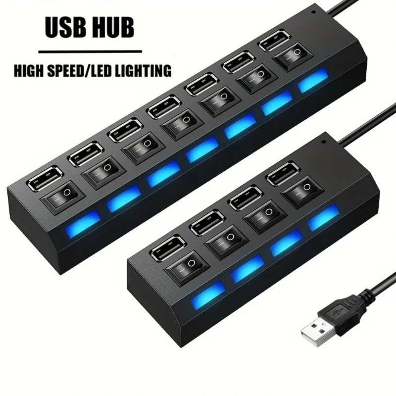 USB 2.0 Hub 4/7 Port Splitter  - đánh giá và giá Laptop Accessories Macbook