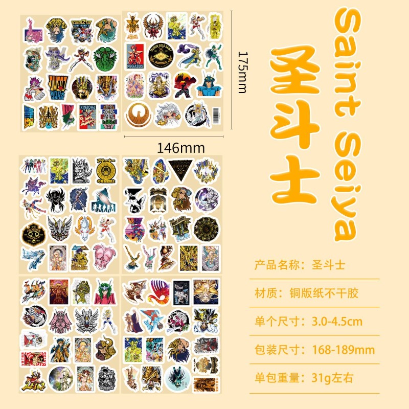 101Pcs Saint Seiya Anime Stick - đánh giá và giá Laptop Accessories Parts