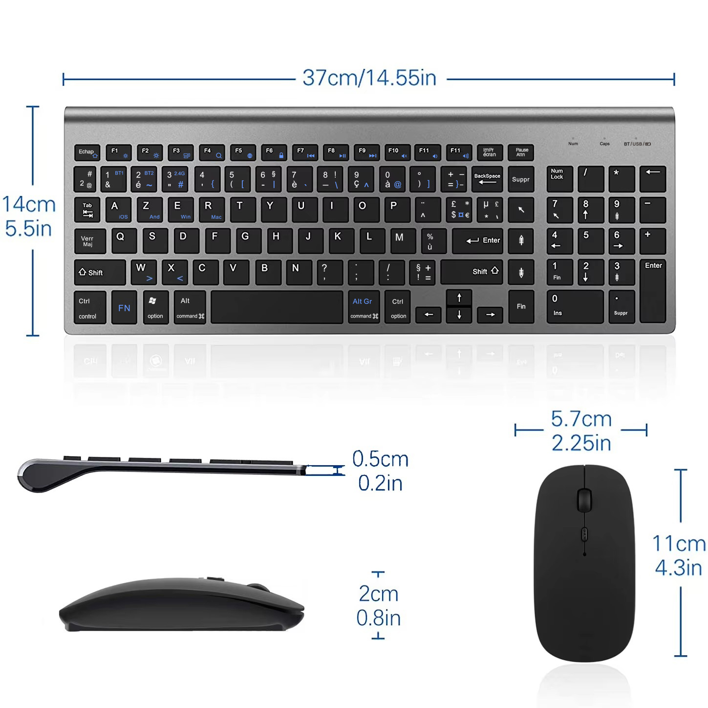 Ultra Slim Dual Mode French AZ - đánh giá và giá Laptop Accessories Combo