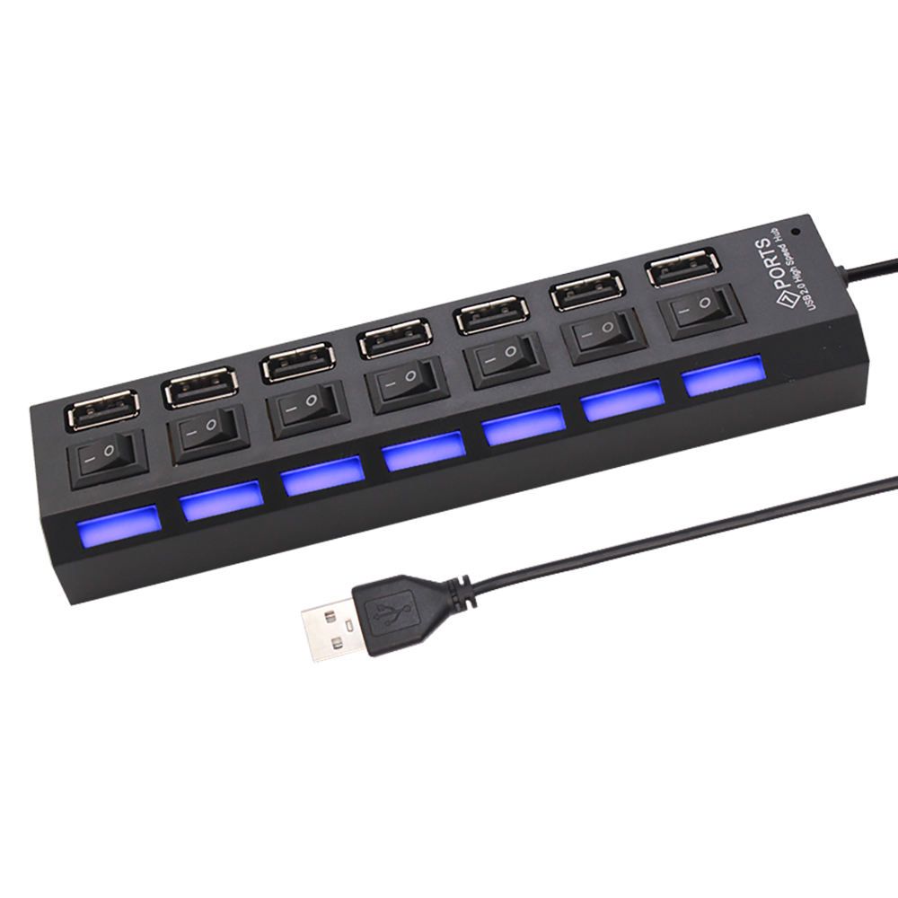 7 Port USB 2.0 Hub Splitter Fo - đánh giá và giá Laptop Accessories Computer